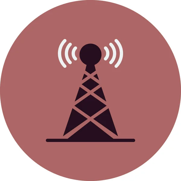 Broadcast Antenna Icon Vector Illustration — стоковый вектор