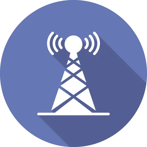 Broadcast Antenna Icon Vector Illustration — Stok Vektör