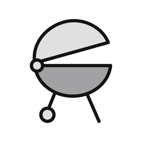 Vector Illustration Simple Bbq Grill Icon — Stock Vector
