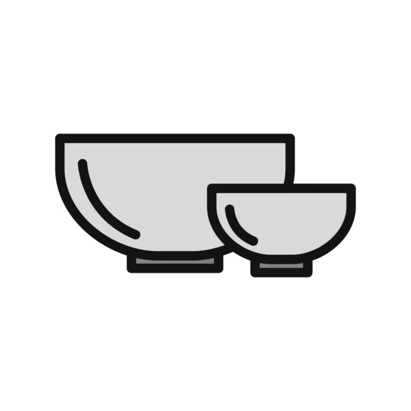 Bowls Icon Vector Illustration — Stok Vektör