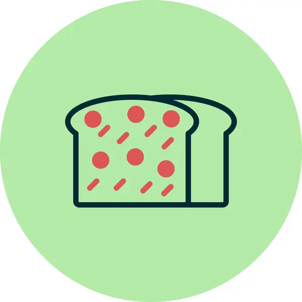 Vector Food Icon Bread Vector Illustration — Stock Vector