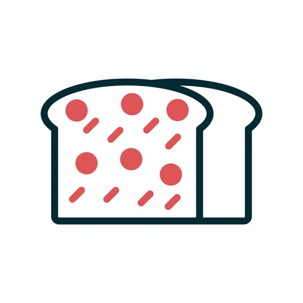 Vector Food Icon Bread Vector Illustration — Stock Vector