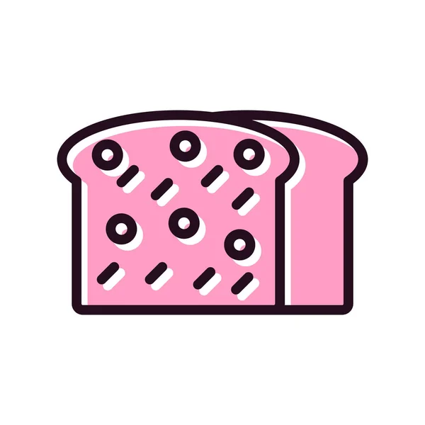 Vector Food Icon Bread Vector Illustration — Image vectorielle