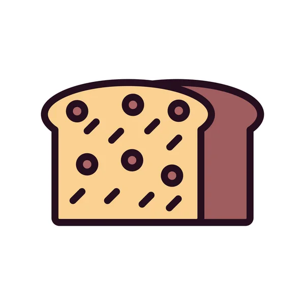 Vector Food Icon Bread Vector Illustration — Stock Vector