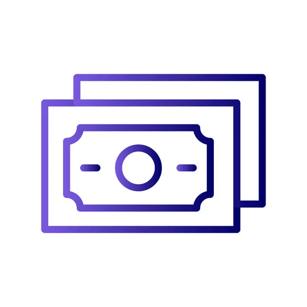 Vektor Ikon Peněz Vektorová Ilustrace Bankovek Koncepce Financí — Stockový vektor
