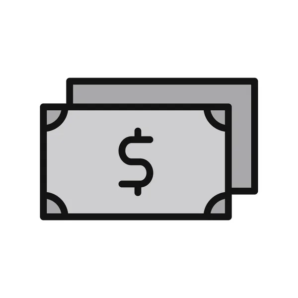 Грошовий Значок Вектор Векторна Ілюстрація Доларових Банкнот Фінансова Концепція — стоковий вектор
