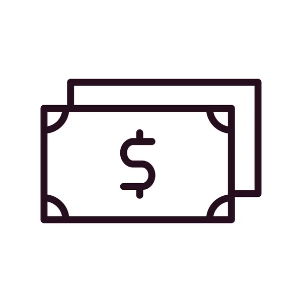 Money Icon Vector Vector Illustration Dollar Banknotes Finance Concept — Stockvector