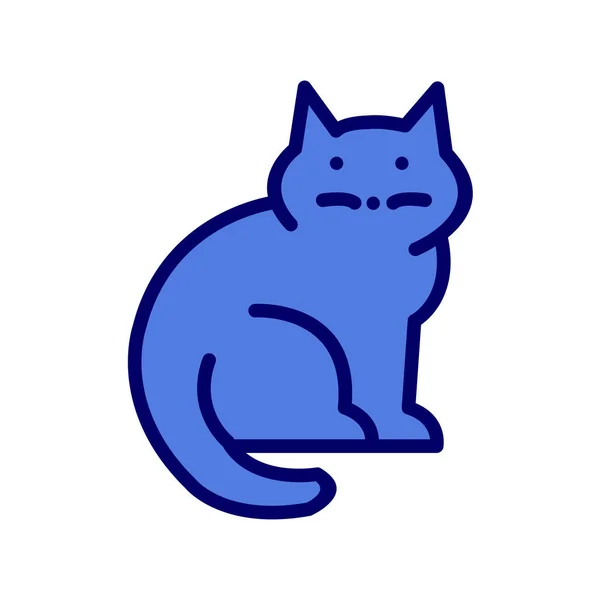 Chat Animal Icône Vectoriel Illustration — Image vectorielle