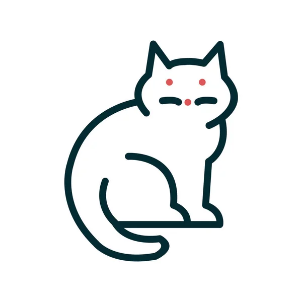 Katze Tier Symbol Vektor Illustration — Stockvektor