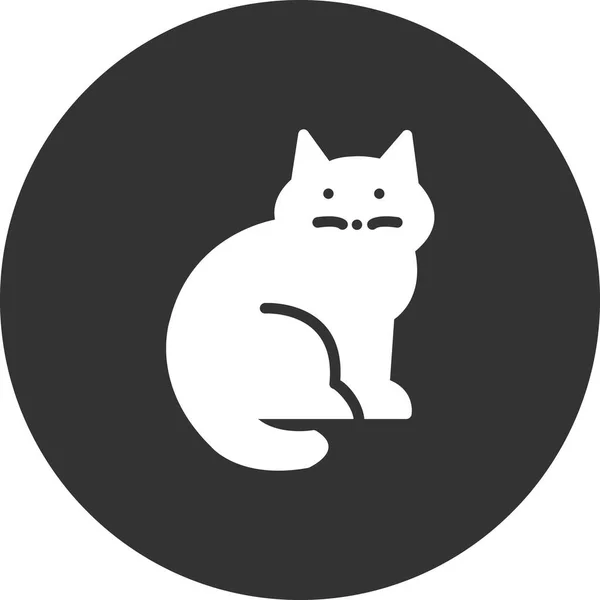 Gato Animal Icono Vector Ilustración — Archivo Imágenes Vectoriales