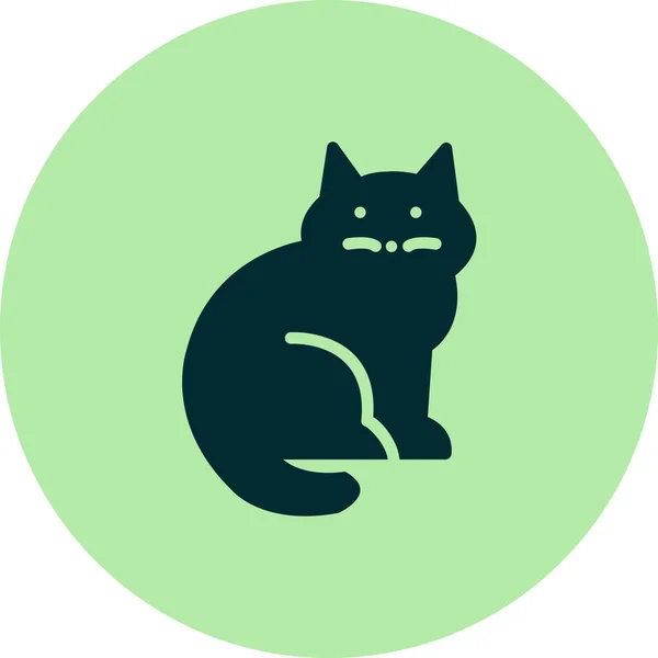 Gato Animal Icono Vector Ilustración — Archivo Imágenes Vectoriales