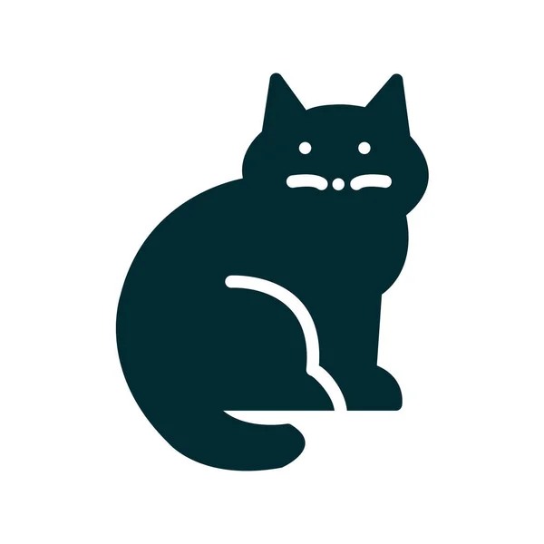 Кішка Тварина Значок Векторна Ілюстрація — стоковий вектор