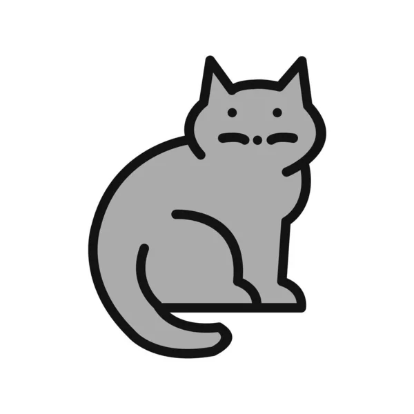 Ilustração Vetor Ícone Animal Gato —  Vetores de Stock