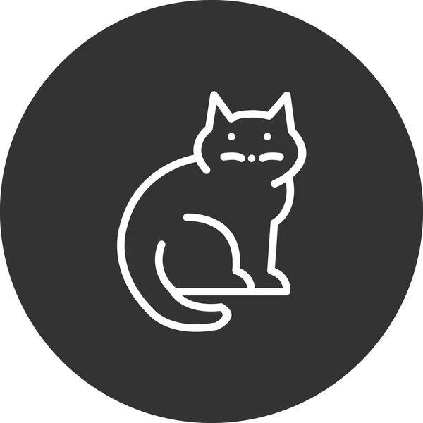 Gato Animal Icono Vector Ilustración — Archivo Imágenes Vectoriales