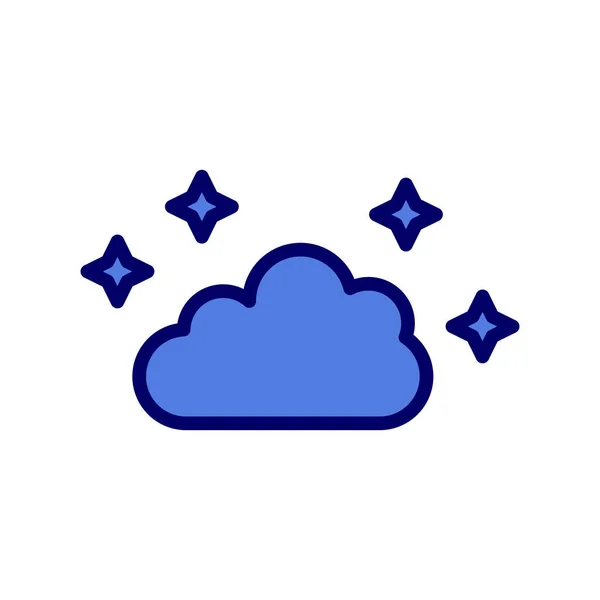 Cloud Icon Web Vector Illustration — ストックベクタ