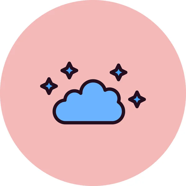 Cloud Icon Web Vector Illustration — Stockvektor