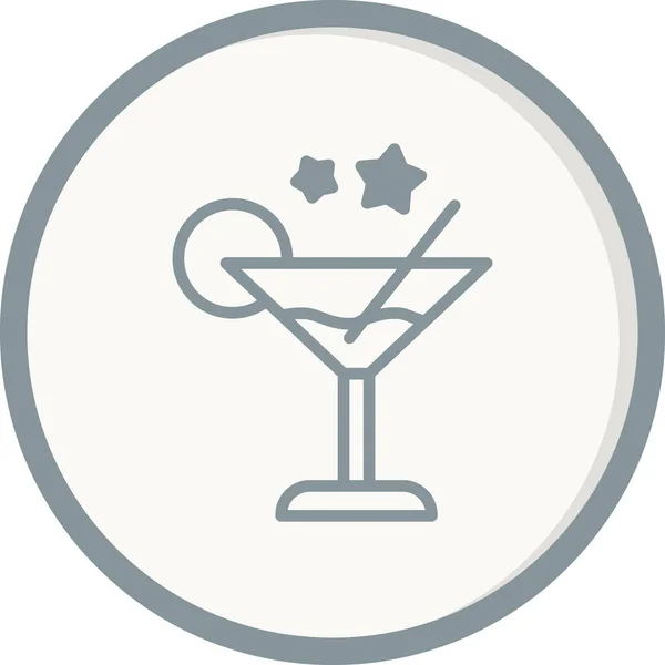 Cocktail Icon Vector Design Illustration — Archivo Imágenes Vectoriales