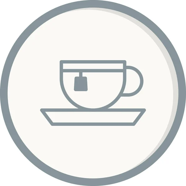 Zöld Tea Csésze Ikon Vektor Illusztráció — Stock Vector