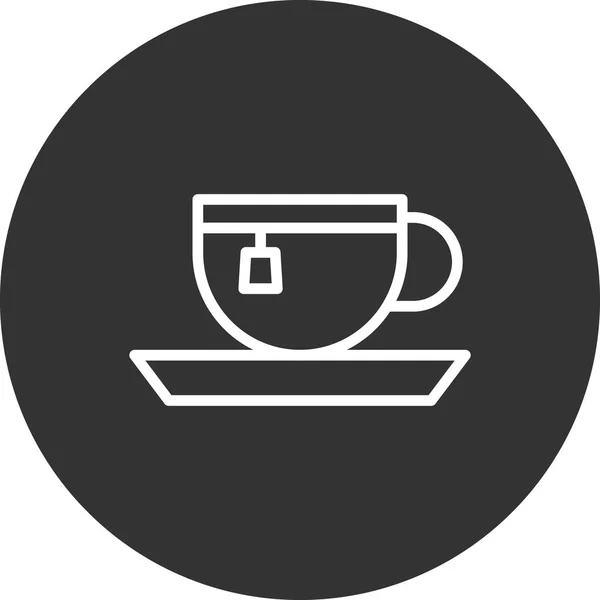Green Tea Cup Icon Vector Illustration — Vector de stock