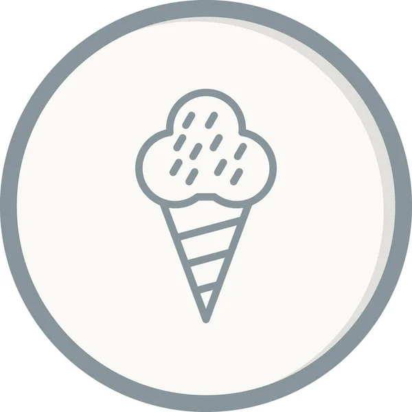 冰激淋矢量图标插画 — 图库矢量图片
