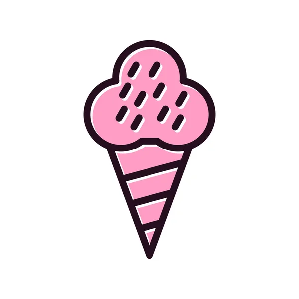 Ice Cream Vector Icon Illusztráció — Stock Vector