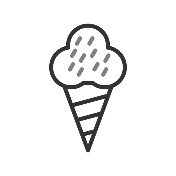 Ice Cream Vektorové Ikony Ilustrace — Stockový vektor