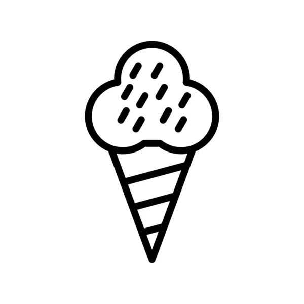 Ice Cream Vektorové Ikony Ilustrace — Stockový vektor