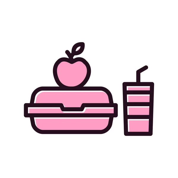 Lunch Box Icon Vector Illustration — Stockvector