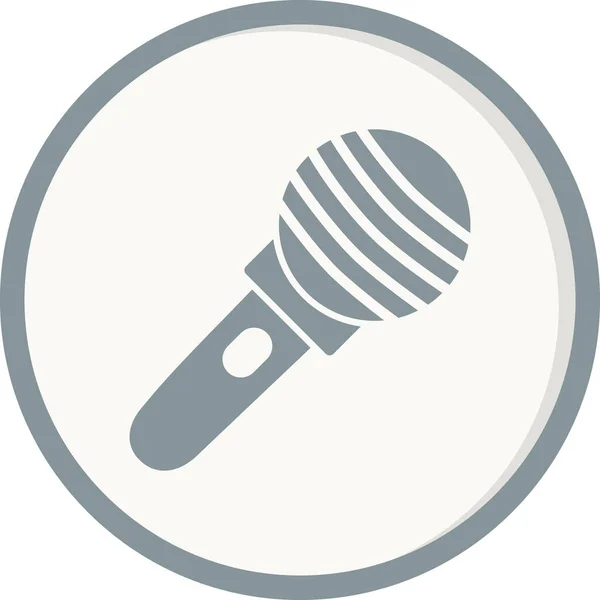Microphone Icon Vector Art Illustration — Image vectorielle