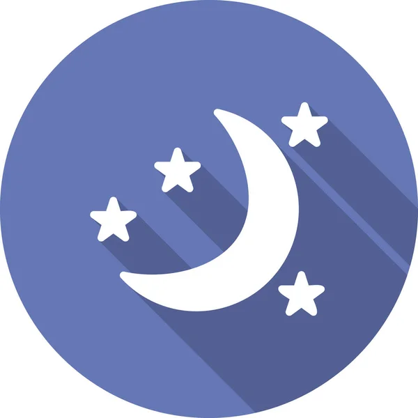 Night Icon Vector Illustration — Stock Vector