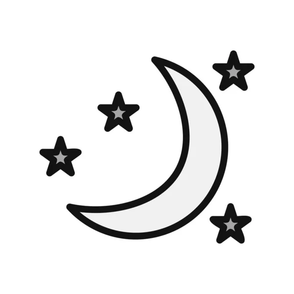 Icono Nocturno Ilustración Vectorial — Vector de stock