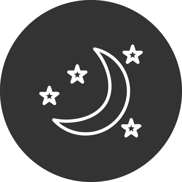 Night Icon Vector Illustration — Stock Vector