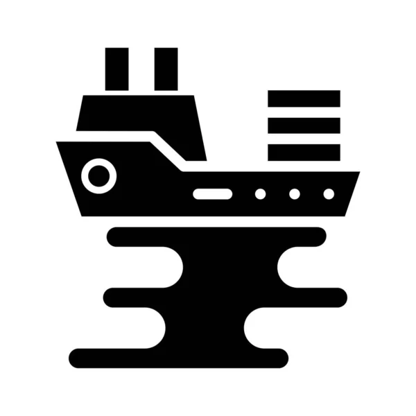 Oil Spill Icon Vector Illustration — Stok Vektör