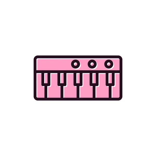 Piano Musical Instrument Icon Vector Illustration — 스톡 벡터