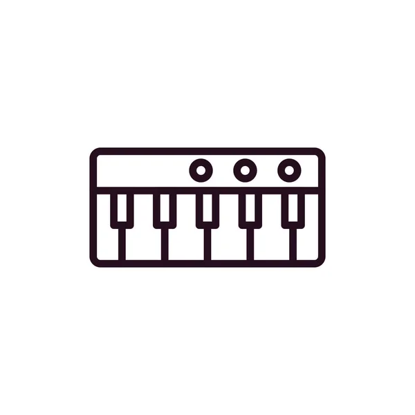 Klavier Musikinstrument Ikone Vektor Illustration — Stockvektor