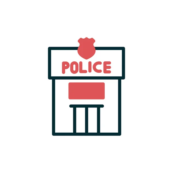 Icona Della Polizia Illustrazione Vettoriale — Vettoriale Stock