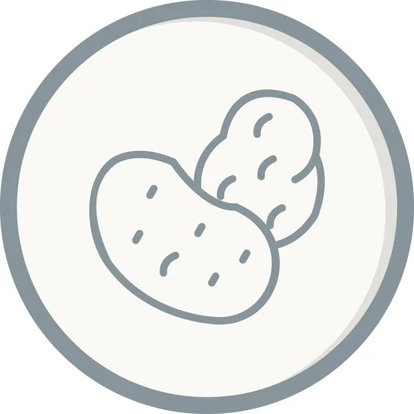 Potatoes Vector Icon Simple Design Illustration — Stock vektor