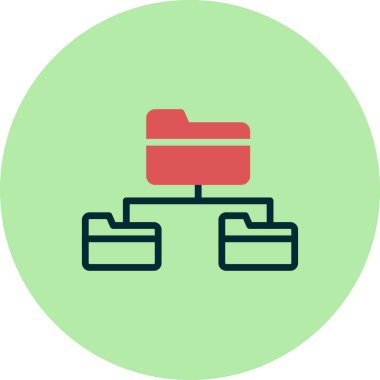 Kök dizin simgesi, vektör illüstrasyonu