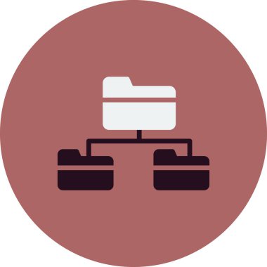 Kök dizin simgesi, vektör illüstrasyonu