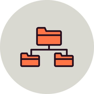 Kök dizin simgesi, vektör illüstrasyonu