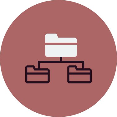 Kök dizin simgesi, vektör illüstrasyonu