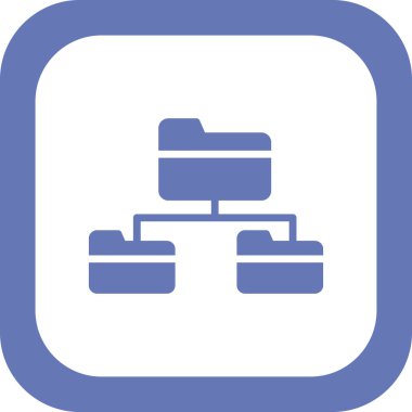 Kök dizin simgesi, vektör illüstrasyonu