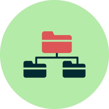 Kök dizin simgesi, vektör illüstrasyonu