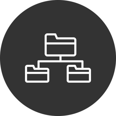 Kök dizin simgesi, vektör illüstrasyonu