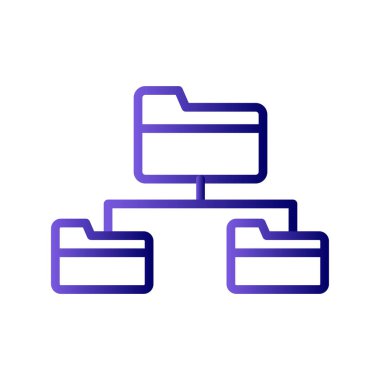 Kök dizin simgesi, vektör illüstrasyonu