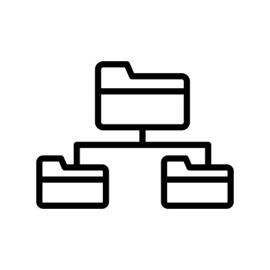 Kök dizin simgesi, vektör illüstrasyonu