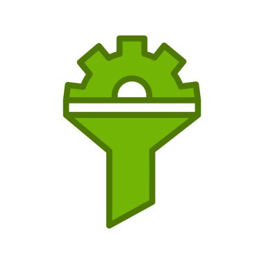 Satışlar huni simgesi, vektör illüstrasyonu