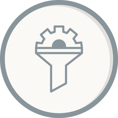 Satışlar huni simgesi, vektör illüstrasyonu