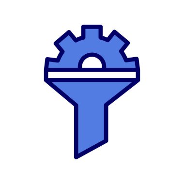 Satışlar huni simgesi, vektör illüstrasyonu