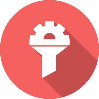 Satışlar huni simgesi, vektör illüstrasyonu